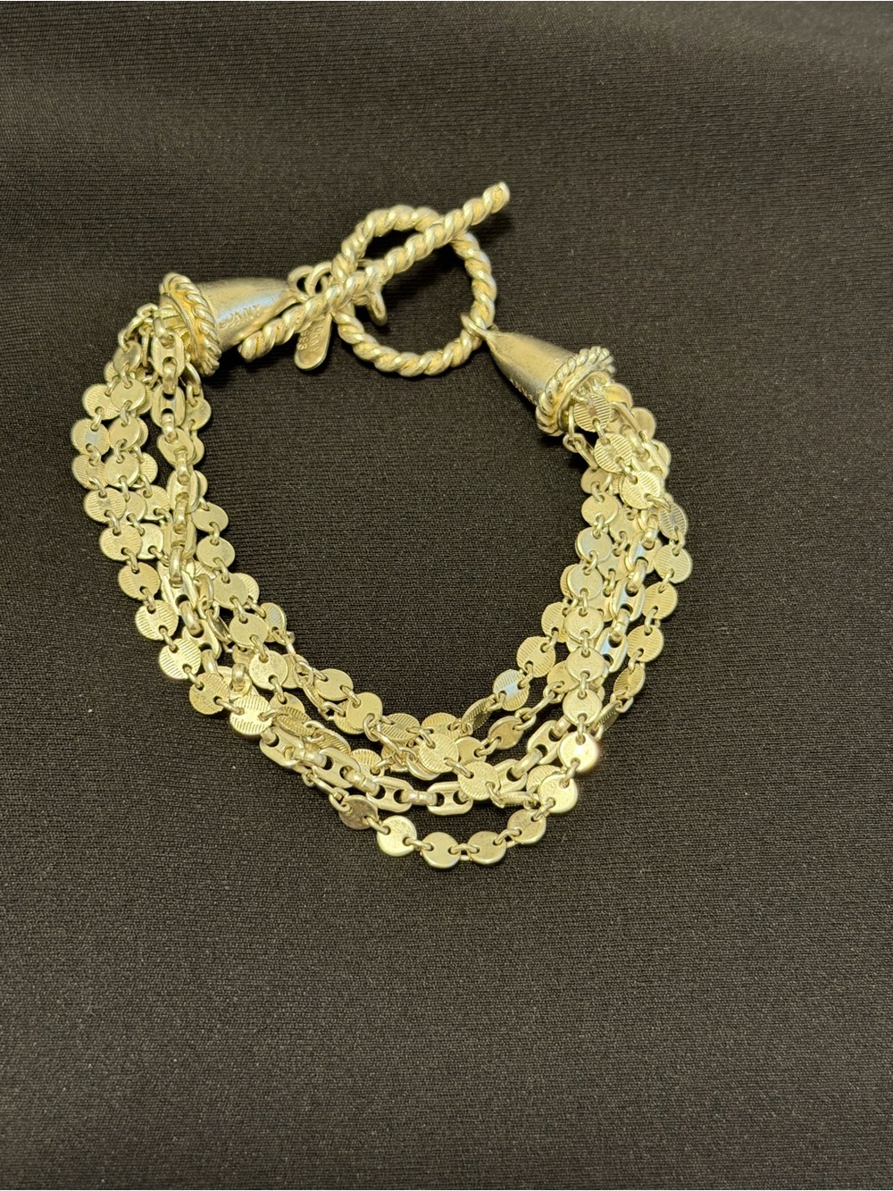 DKNY 1993 Jewelry- Vintage Multistrand Toggle Bracelet - Women Jewelry